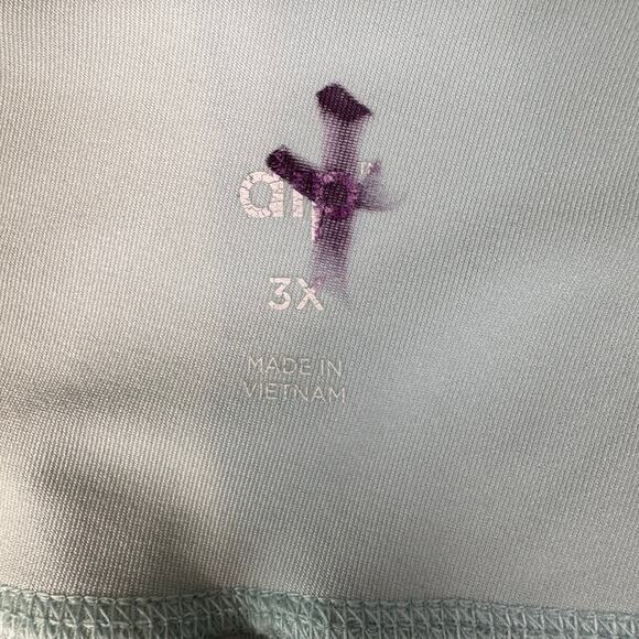 Dip Womens Blue/Teal/Pink Camo Capri Yoga Athletic Stretchy Pants Size 3X Plus - Picture 7 of 9